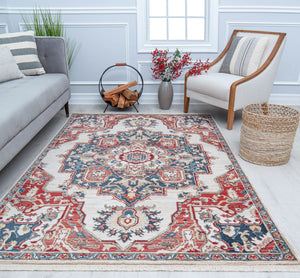 Our beautiful Amari,Mandarin Orange,Amari Mandarin Orange,2'6" x 4',Vintage,Pile Height: 0.5,Durable,Polypropylene,Polyester,Hi Lo,Durable,Vintage,Abstract,Orange,Beige,Turkey,Rectangle,AM40A Area Rug