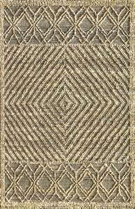 Geometric diamond pattern area rug, adding a modern and rustic touch to any room.