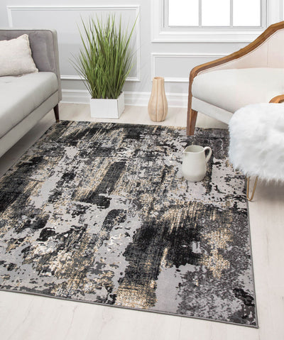 Our beautiful Auden,Onyx Black,Auden Onyx Black,2'6"x4',Abstract,Pile Height: 0.7,Soft Touch,Polyester,Hi Lo,Soft Touch,Abstract,Transitional,Black,White,Turkey,Runner,AD40A Area Rug