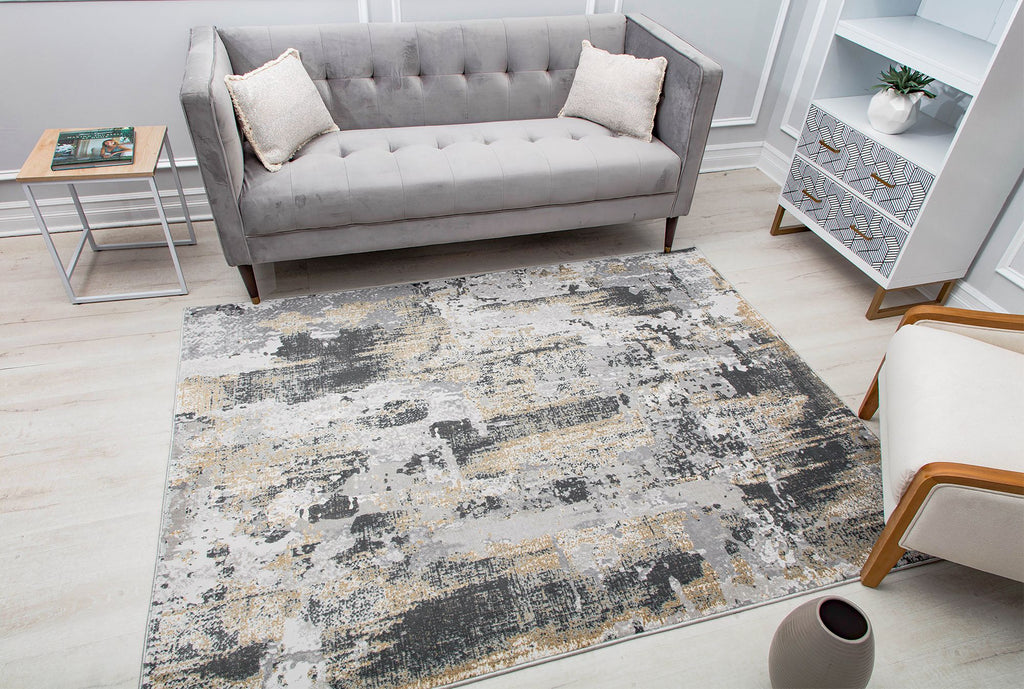 CosmoLiving By Cosmopolitan Auden AD40B White Gold Area Rug