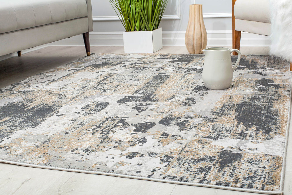 CosmoLiving By Cosmopolitan Auden AD40B White Gold Area Rug