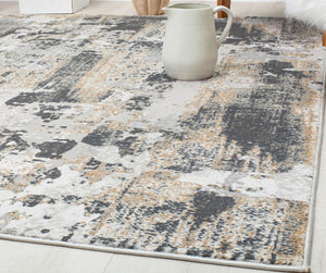 CosmoLiving By Cosmopolitan Auden AD40B White Gold Area Rug