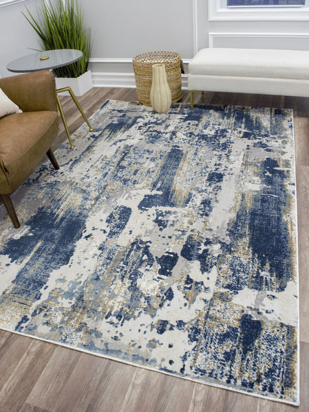 CosmoLiving By Cosmopolitan Auden AD40D Sapphire Blue Area Rug