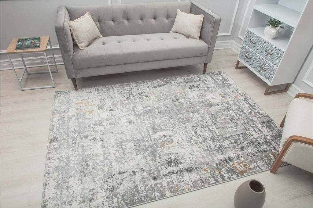 Rugs America Auden AD90A Iron White Area Rug