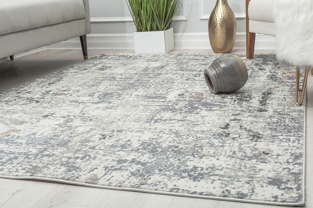Rugs America Auden AD90A Iron White Area Rug