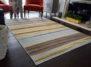 Mason Brooks Beaumont BM15B Stripes Blue Area Rug