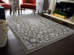 Mason Brooks Beaumont BM20D Vines Grey Area Rug