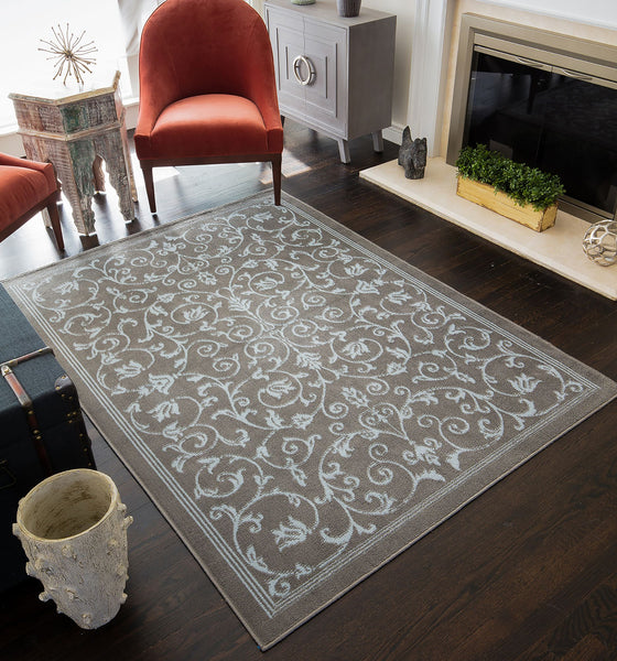 Mason Brooks Beaumont BM20D Vines Grey Area Rug