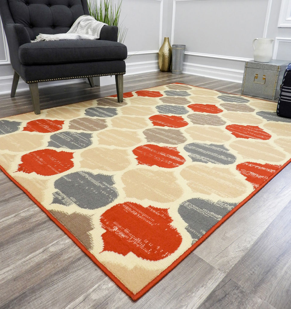 Rugs America Beaumont BM10A RED SEAMS Area Rug