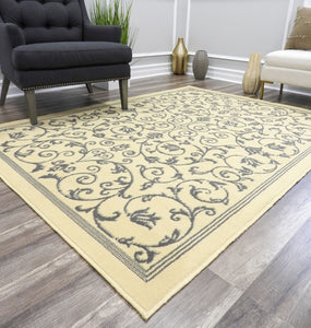 Mason Brooks Beaumont BM20C Vines Ivory Area Rug