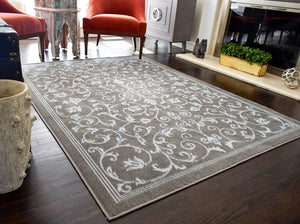 Mason Brooks Beaumont BM20D Vines Grey Area Rug