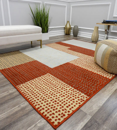 Our beautiful Beaumont,Venice Red,Beaumont Venice Red,2'6"x12',Contemporary,Pile Height: 0.4,Dense yarn,Polypropylene,Soft touch,Dense yarn,Contemporary,abstract,beige,red,Indonesia,Runner,BM25B Area Rug