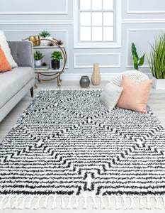 Our beautiful Bennett,Night Odyssey,Bennett Night Odyssey,2'6" x 4',Modern,Pile Height: 1.5,Soft Touch,Polypropylene,Shag,Soft Touch,Modern,Stripe/Diamond ,White,Black ,Turkey,Rectangle,BT20D Area Rug