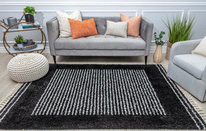 CosmoLiving By Cosmopolitan Bennett BT35A Ebony Twilight Area Rug