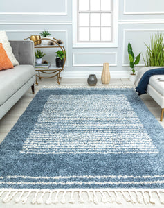 Our beautiful Bennett,Hidden Oasis,Bennett Hidden Oasis,2'6" x 4',Shag ,Pile Height: 1.5,Soft Touch,Polypropylene,Shag,Soft Touch,Shag ,Stripe,Blue ,White,Turkey,Rectangle,BT35C Area Rug