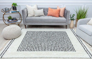 CosmoLiving By Cosmopolitan Bennett BT35D Snow Veil Area Rug