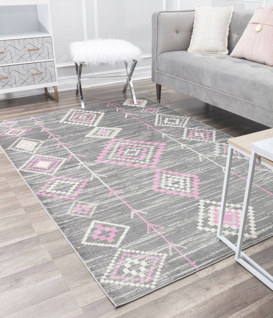 Our beautiful Bodrum,Native Blush,Bodrum Native Blush,2'x4',Moroccan,Pile Height: 0.4,shiny,Polypropylene,Super Soft,shiny,Moroccan,Tribal,gray,pink,Turkey,Rectangle,BR15E Area Rug