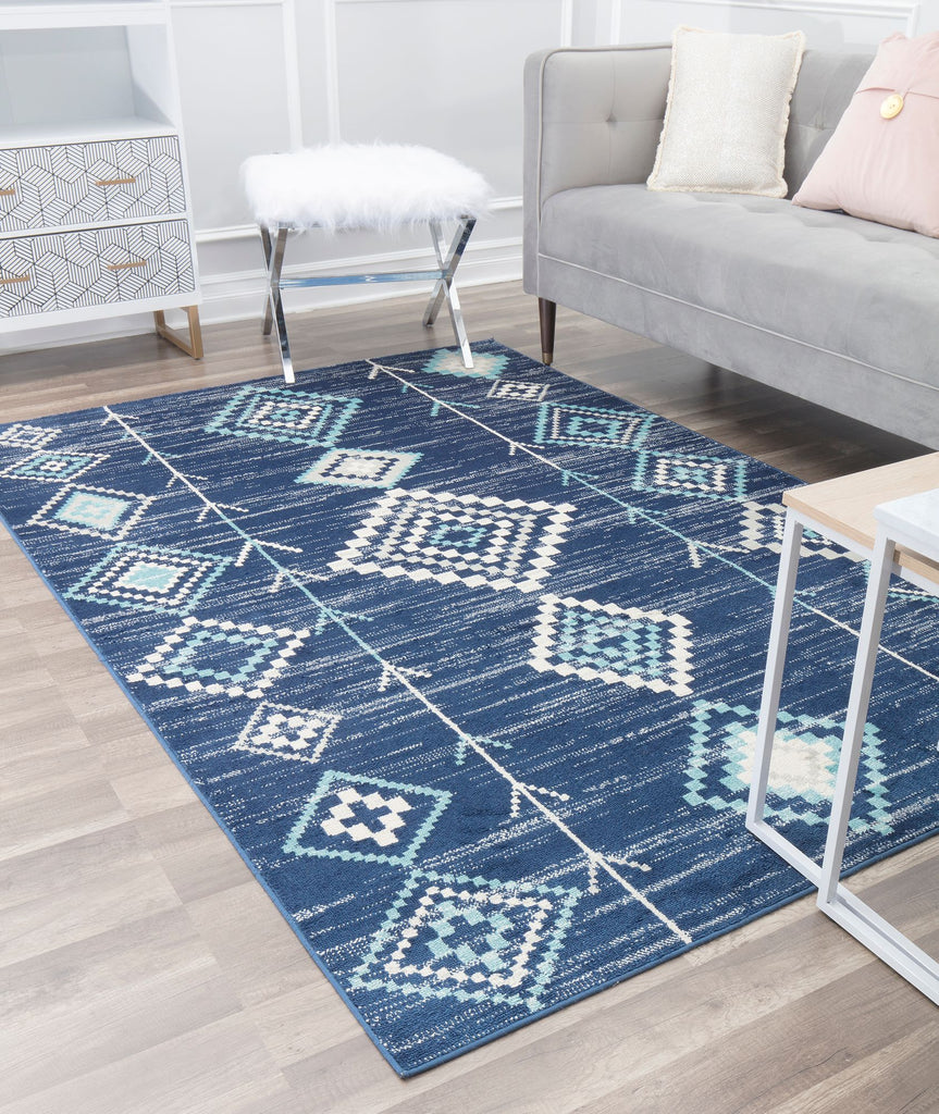 Our beautiful Bodrum,Native Blues,Bodrum Native Blues,2'x4',Moroccan,Pile Height: 0.4,shiny,Polypropylene,Super Soft,shiny,Moroccan,Tribal,blue,ivory,Turkey,Rectangle,BR15G Area Rug