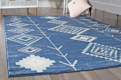 CosmoLiving By Cosmopolitan Bodrum BR15G Native Blues Area Rug