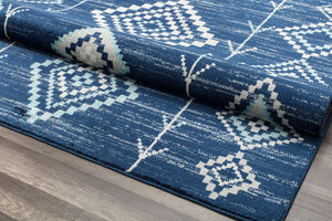 CosmoLiving By Cosmopolitan Bodrum BR15G Native Blues Area Rug