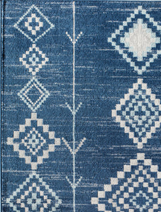 CosmoLiving By Cosmopolitan Bodrum BR15G Native Blues Area Rug