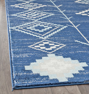 CosmoLiving By Cosmopolitan Bodrum BR15G Native Blues Area Rug