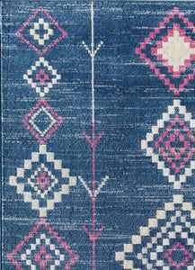 CosmoLiving By Cosmopolitan Bodrum BR15H Native Navy Area Rug