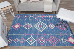 CosmoLiving By Cosmopolitan Bodrum BR15H Native Navy Area Rug