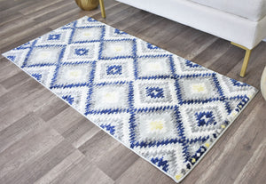 CosmoLiving By Cosmopolitan Bodrum BR30B Kilim Navy Area Rug