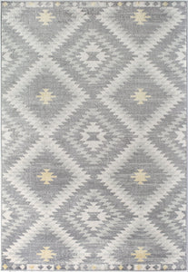 CosmoLiving By Cosmopolitan Bodrum BR30F Kilim Gray Area Rug