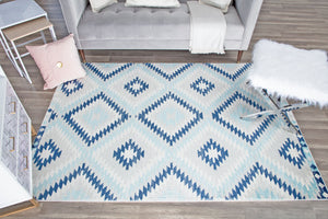 CosmoLiving By Cosmopolitan Bodrum BR30I Ice Blue Area Rug