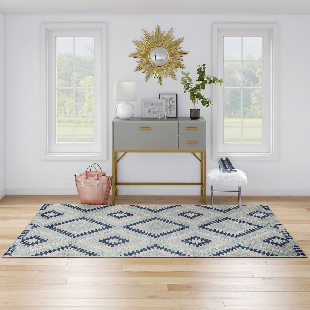 CosmoLiving By Cosmopolitan Bodrum BR30I Ice Blue Area Rug