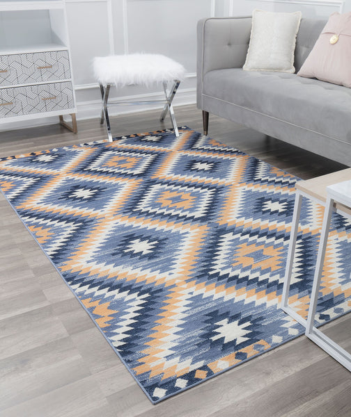 CosmoLiving By Cosmopolitan Bodrum BR30J Kilim Denim Area Rug