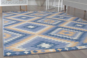 CosmoLiving By Cosmopolitan Bodrum BR30J Kilim Denim Area Rug