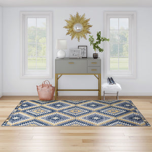 CosmoLiving By Cosmopolitan Bodrum BR30J Kilim Denim Area Rug