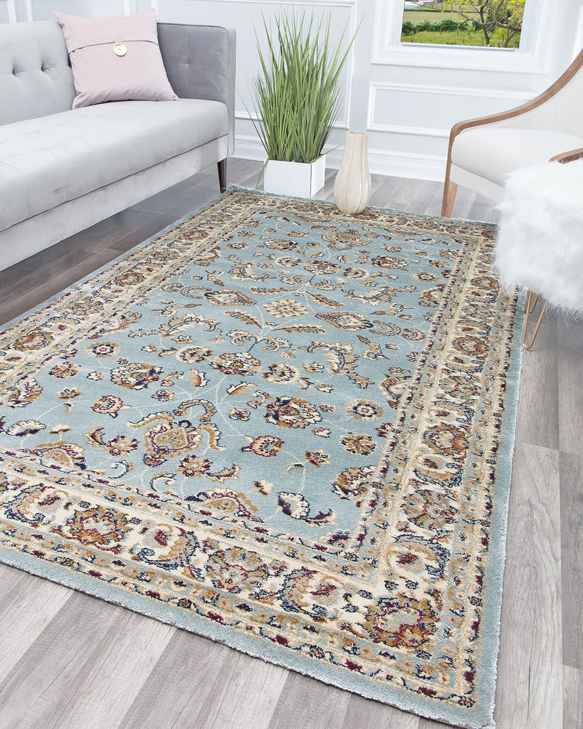 Our beautiful Brunswick,Classic Blue,Brunswick Classic Blue,2'5''x8',Traditional,Pile Height: 1,Shiny,Polypropylene,Soft touch,Shiny,Traditional,Transitional,Light Blue,Ivory,Turkey,Runner,BS009 Area Rug