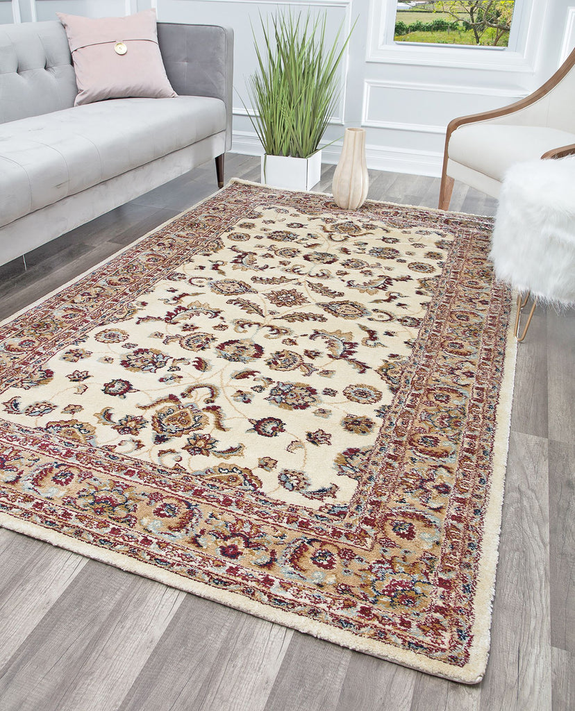 Our beautiful Brunswick,Classic Beige,Brunswick Classic Beige,2'5''x8',Traditional,Pile Height: 1,Shiny,Polypropylene,Soft touch,Shiny,Traditional,Transitional,Ivory,Red,Turkey,Runner,BS012 Area Rug