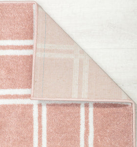 Isaac Mizrahi Callum CM15A Pink Plaid Area Rug