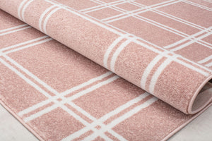 Isaac Mizrahi Callum CM15A Pink Plaid Area Rug