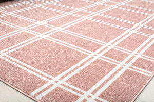 Isaac Mizrahi Callum CM15A Pink Plaid Area Rug