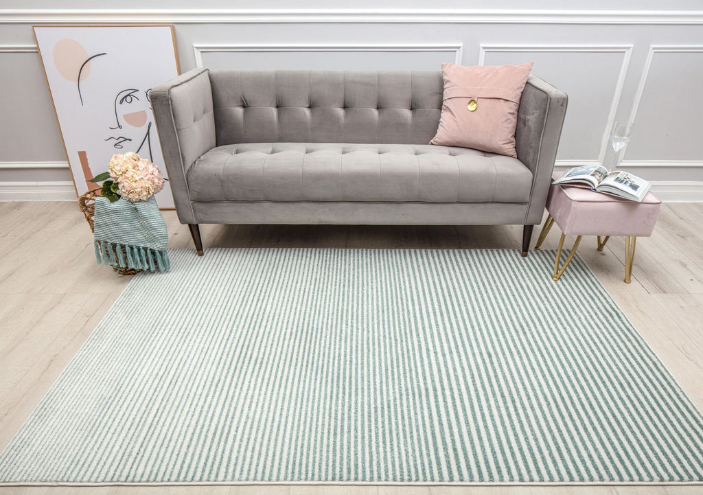 Isaac Mizrahi Callum CM20A Peppermint Pinstripes Area Rug