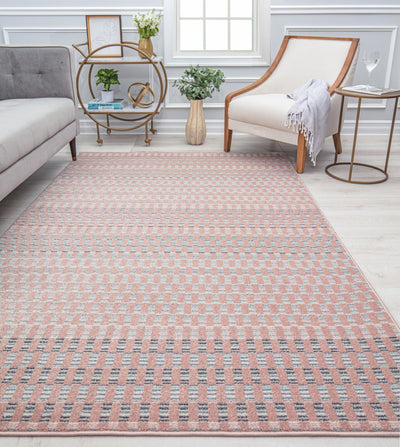 Our beautiful Callum,Uncheckered,Callum Uncheckered,2'6" x 4',Contemporary,Pile Height: 0.4,High Traffic,Polypropylene,Soft touch,High Traffic,Contemporary,Geometric,Pink,Blue,Turkey,Rectangle,CM40A Area Rug