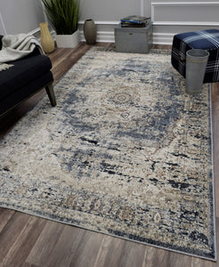 Mason Brooks Cambridge CB400A Blue Tan Area Rug