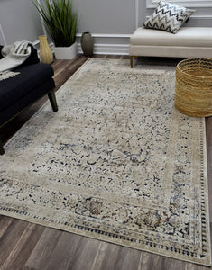 Mason Brooks Cambridge CB500A Tan Navy Area Rug