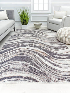 Our beautiful Celestia,Gray Shore,Celestia Gray Shore,2'6" x 4',Contemporary,Pile Height: 0.4,High Traffic,Polyester,Recycled,High Traffic,Contemporary,Abstract,Gray,Rust,Turkey,Rectangle,CA12A Area Rug