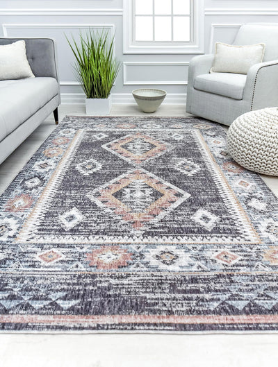 Our beautiful Celestia,Baltic Gray,Celestia Baltic Gray,2'6" x 4',Tribal,Pile Height: 0.4,High Traffic,Polyester,Recycled,High Traffic,Tribal,Moroccan,Gray,Dark Gray,Turkey,Rectangle,CA60A Area Rug