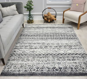 Our beautiful Celestia,Streaky White,Celestia Streaky White,2'6" x 4',Tribal,Pile Height: 0.4,High Traffic,Polyester,Recycled,High Traffic,Tribal,Moroccan,Gray,Dark Gray,Turkey,Rectangle,CA65A Area Rug