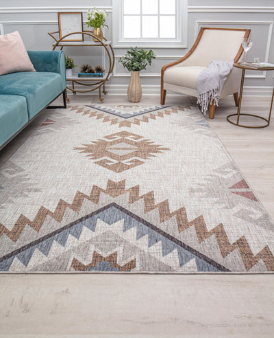 Our beautiful Celestia,Tapestry Beige,Celestia Tapestry Beige,2'6" x 4',Tribal,Pile Height: 0.4,High Traffic,Polyester,Recycled,High Traffic,Tribal,Moroccan,Ivory,Rust,Turkey,Rectangle,CA80A Area Rug