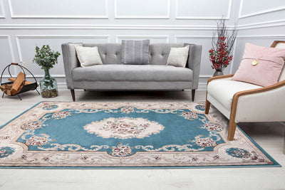 Our beautiful Century,Aubusson Blue,Century Aubusson Blue,2'0"x4'0",Vintage,Pile Height: 1",Soft Touch,Polypropylene,Cut Pile,Soft Touch,Vintage,Transitional,Blue ,Ivory,Turkey,Rectangle,CY10A Area Rug