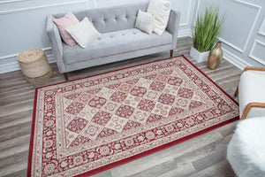 Mason Brooks Century CY40A Panel Red Area Rug